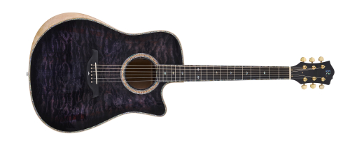 B.C. Rich - Prophecy Series Cutaway Acoustic Guitar with Matrix Infinity VT and Hardcase - Smoke Black Quilt