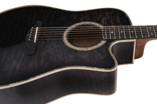 Prophecy Series Cutaway Acoustic Guitar with Matrix Infinity VT and Hardcase - Smoke Black Quilt