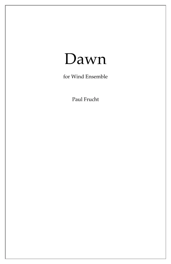 Dawn - Frucht - Concert Band - Gr. 5