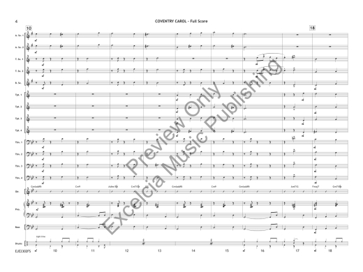 Coventry Carol - Traditional/Susi - Jazz Ensemble - Gr. 1.5