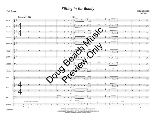 Filling in for Buddy - Beach - Jazz Ensemble - Gr. 1