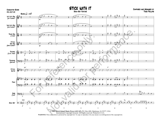Stick With It (Drum Set Feature) - Phillips - Jazz Ensemble - Gr. 1.5