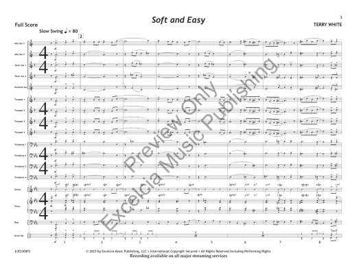 Soft and Easy - White - Jazz Ensemble - Gr. 1.5