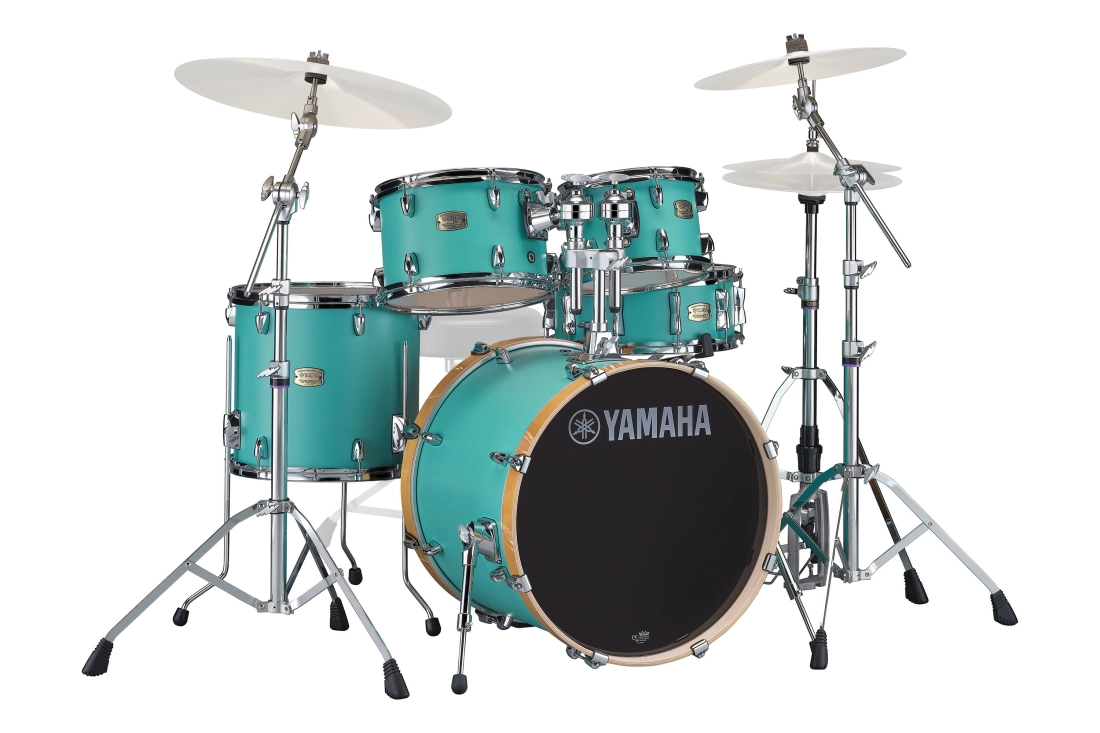 Stage Custom Birch 5-Piece Drum Kit (20,10,12,14,SD) with 700 Series Hardware - Matte Surf Green