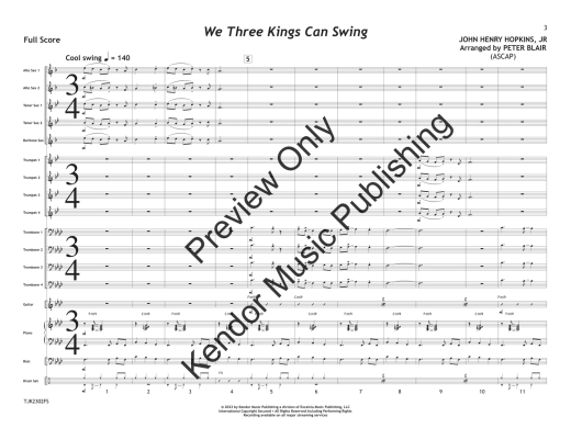 We Three Kings Can Swing - Traditional/Blair - Jazz Ensemble - Gr. 2