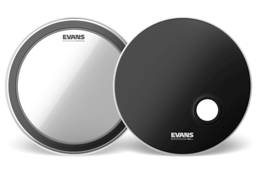 Evans - Ensemble de peaux EMAD2 pour grosse caisse (22pouces, 1peau transparente)