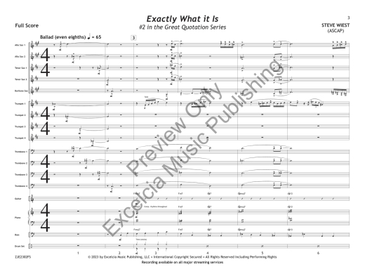Exactly What it Is (#2 in the Great Quotation Series) - Wiest - Jazz Ensemble - Gr. 4