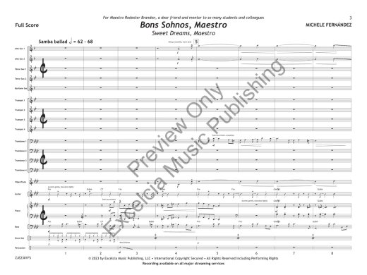 Bons Sohnos, Maestro (Sweet Dreams, Maestro) - Fernandez - Jazz Ensemble - Gr. 4