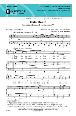 Dala Horse - Swedish/Whitehill - 2pt