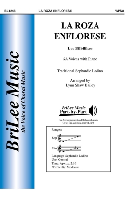 BriLee Music Publishing - La Roza Enflorese (Los Bilbilikos) - Sephardic/Bailey - SA