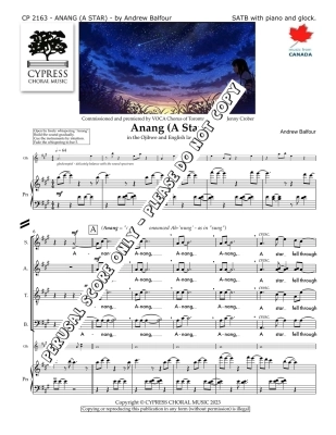 Anang (A Star) - Balfour - SATB