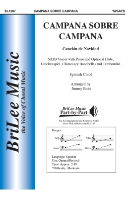 Campana sobre campana (Cancion de Navidad) - Spanish Carol/Baas - SATB