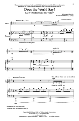 Does the World Say? - Pederson - SATB