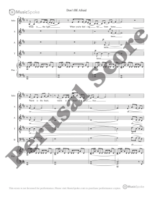 Don\'t BE Afraid  - Reigh./McMillan - SATB