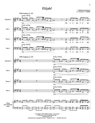 Elijah! - Traditional/Gibbs - SATB