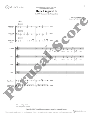 Hope Lingers On - Schneckenburger/Ramsey - SATB