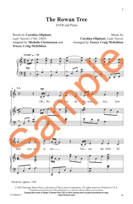 The Rowan Tree - Oliphant /Christensen /McKibben - SATB