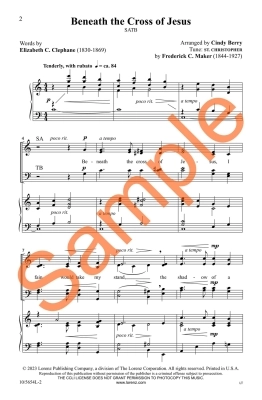 Beneath the Cross of Jesus - Clephane /Maker /Berry - SATB