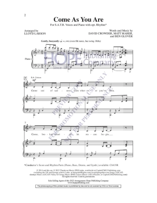 Come As You Are - Larson - SATB