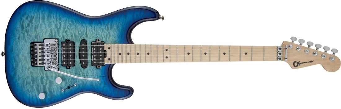 MJ San Dimas Style 1 HSH FR M QM, Maple Fingerboard - Caribbean Burst