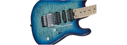 MJ San Dimas Style 1 HSH FR M QM, Maple Fingerboard - Caribbean Burst