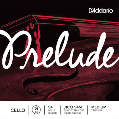 DAddario Orchestral - Prelude Single G Cello Medium String - 1/4