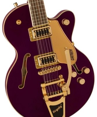 G5655TG Electromatic Center Block Jr. Single-Cut with Bigsby and Gold Hardware, Laurel Fingerboard - Amethyst