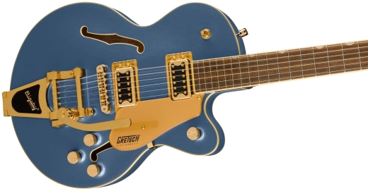 G5655TG Electromatic Center Block Jr. Single-Cut with Bigsby and Gold  Hardware, Laurel Fingerboard - Cerulean Smoke