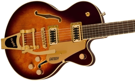 G5655TG Electromatic Center Block Jr. Single-Cut with Bigsby and Gold Hardware, Laurel Fingerboard - Single Barrel Burst