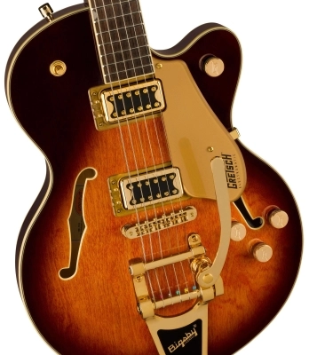 G5655TG Electromatic Center Block Jr. Single-Cut with Bigsby and Gold Hardware, Laurel Fingerboard - Single Barrel Burst