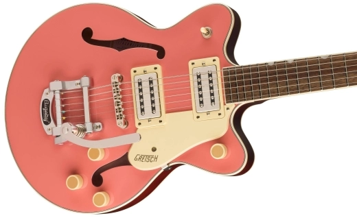 G2655T Streamliner Center Block Jr. Double-Cut with Bigsby, Laurel Fingerboard - Coral