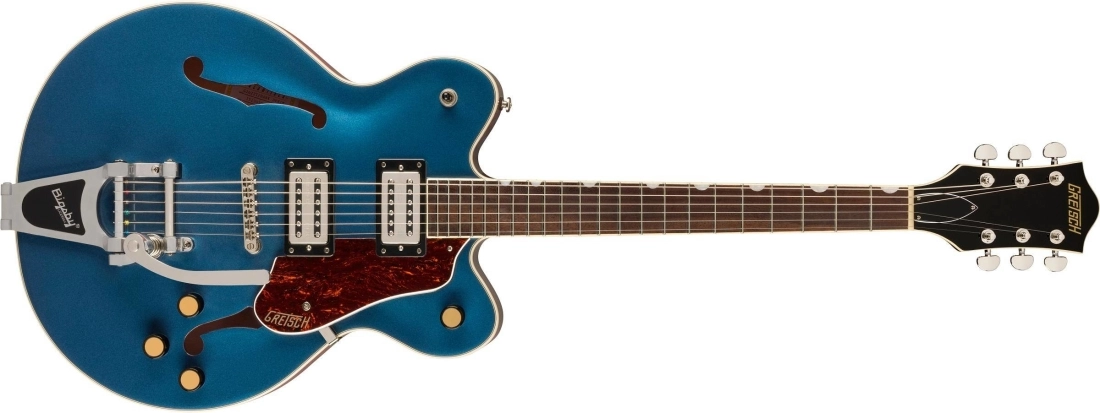 G2622T Streamliner Center Block Double-Cut with Bigsby, Laurel Fingerboard - BroadTron BT-3S Pickups - Dark Denim