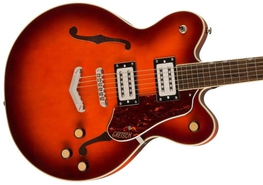 G2622 Streamliner Center Block Double-Cut with V-Stoptail, Laurel Fingerboard - BroadTron BT-3S Pickups - Fireburst