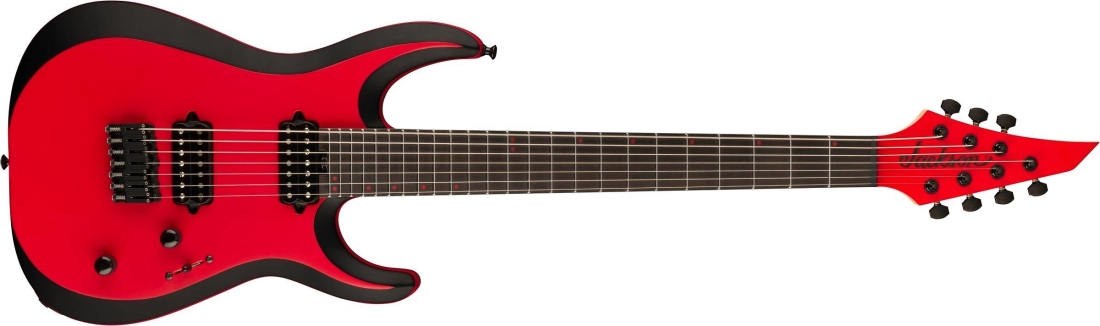 Pro Plus Series DK Modern MDK7 HT, Ebony Fingerboard - Satin Red with Black bevels