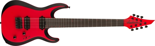 Jackson Guitars - Pro Plus Series DK Modern MDK7 HT, Ebony Fingerboard - Satin Red with Black bevels