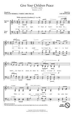 Give Your Children Peace - Vories/Dengler - SATB