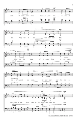 Give Your Children Peace - Vories/Dengler - SATB