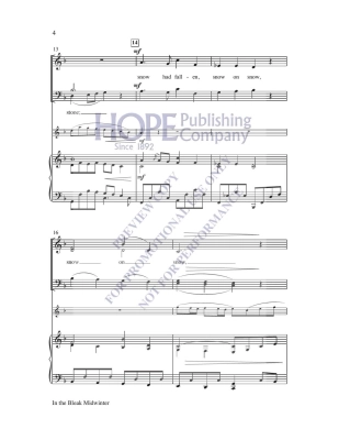In the Bleak Midwinter - Rossetti /Darke /Shackley - SATB