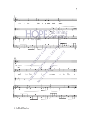 In the Bleak Midwinter - Rossetti /Darke /Shackley - SATB