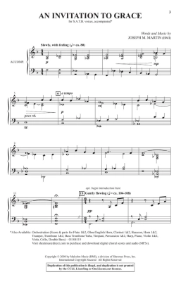 An Invitation to Grace - Martin - SATB