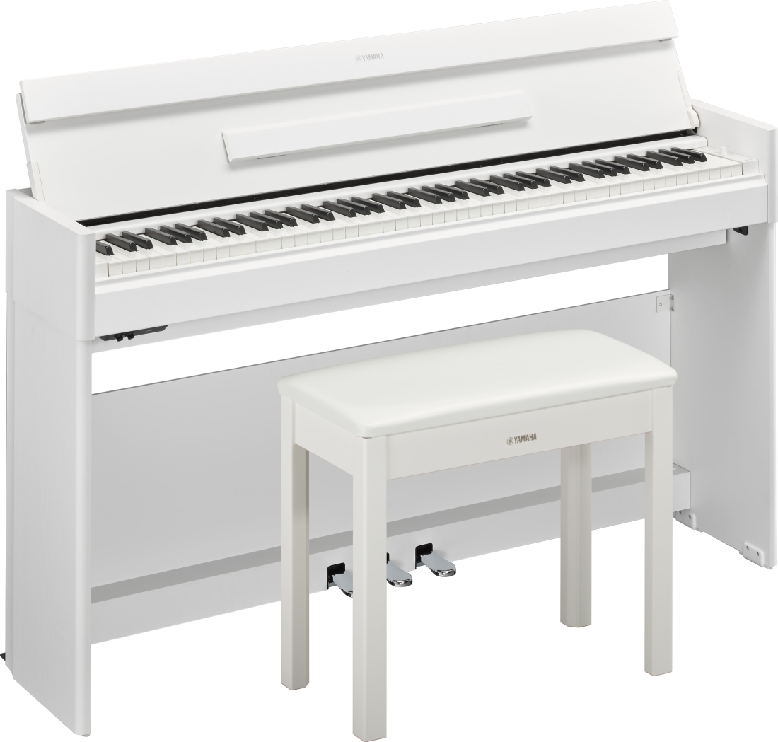 YDP-S55 Arius 88-Key Slim-Body Digital Piano with Stand and Bench - White