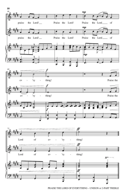 Praise the Lord of Everything - McKibben/Taylor - Unison/2pt Treble