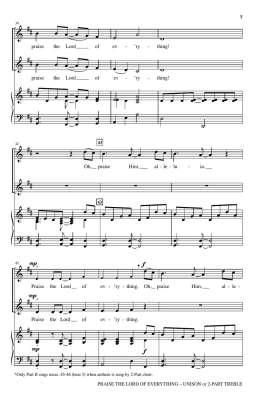 Praise the Lord of Everything - McKibben/Taylor - Unison/2pt Treble