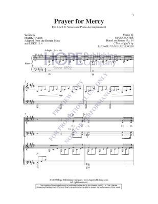 Prayer for Mercy - Hayes - SATB