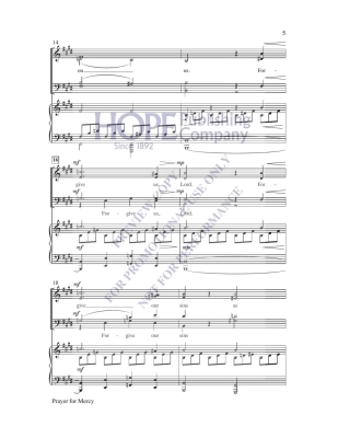 Prayer for Mercy - Hayes - SATB