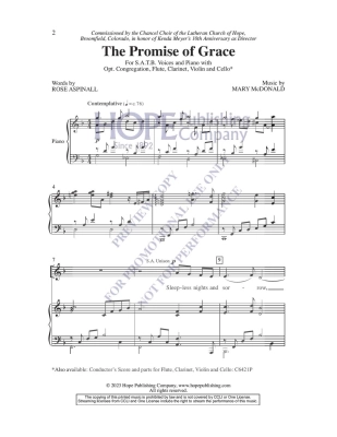 The Promise of Grace - Aspinall/McDonald - SATB