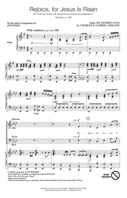 Rejoice, for Jesus Is Risen - Gabriel/Paige - SATB