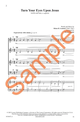Turn Your Eyes Upon Jesus - Lemmel/Sharpe - SATB