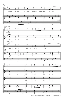 What Star Did Shine? - Parr/Reeves - Unison/2pt Treble