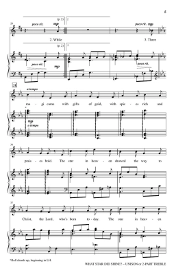 What Star Did Shine? - Parr/Reeves - Unison/2pt Treble